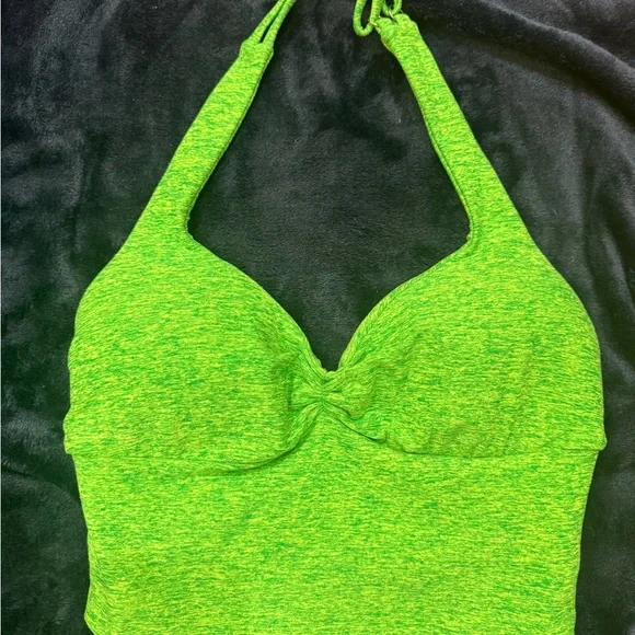 Bombshell Sportswear Green Halter Top - Picture 3 of 4